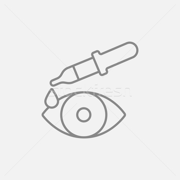 Pipette and eye line icon. Stock photo © RAStudio