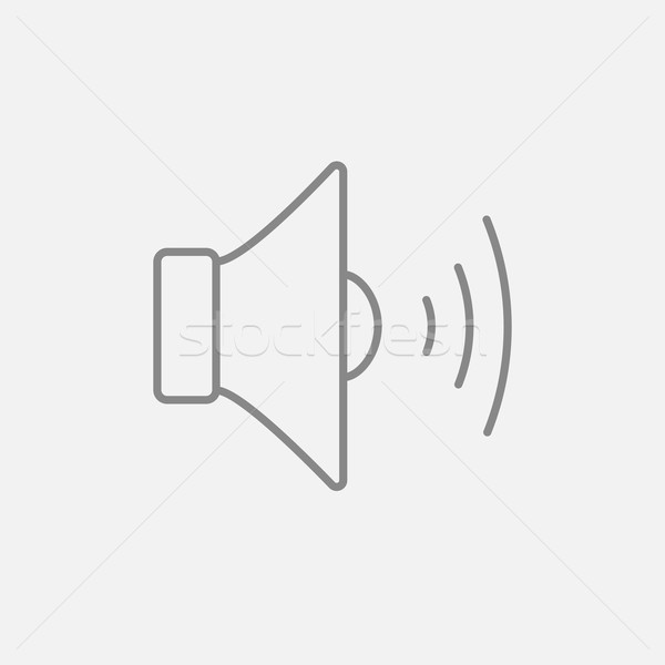 Speaker volume line icon. Stock photo © RAStudio