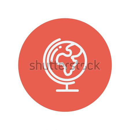World globe on stand line icon. Stock photo © RAStudio