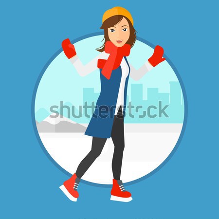 Woman ice skating. Stock photo © RAStudio
