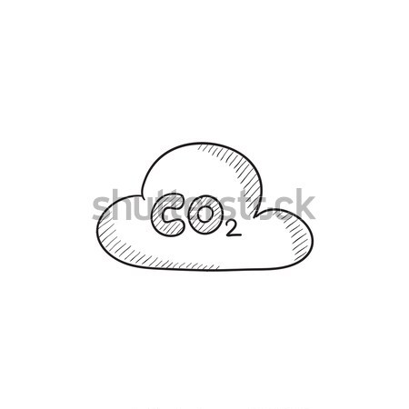 CO2 sign in cloud sketch icon. Stock photo © RAStudio