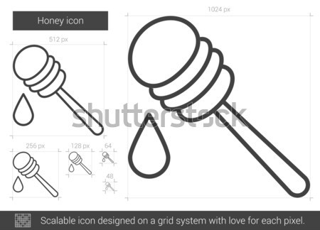 Honey dipper sketch icon. Stock photo © RAStudio