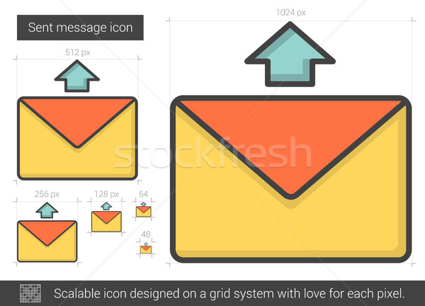 Send message line icon. Stock photo © RAStudio
