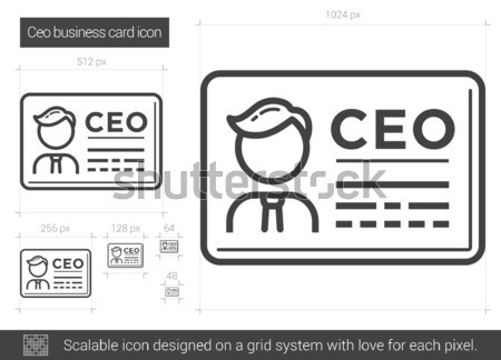 CEO business card line icon. Stock photo © RAStudio