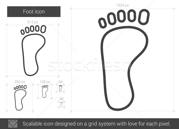 Stock photo: Foot line icon.