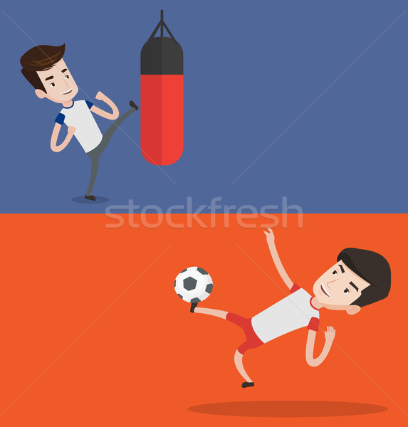 Dois esportes banners espaço texto vetor Foto stock © RAStudio