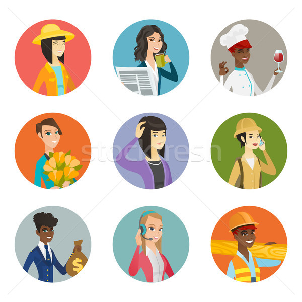 Vector set of characters of different professions. Stock photo © RAStudio