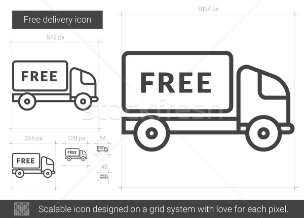 Free delivery line icon. Stock photo © RAStudio
