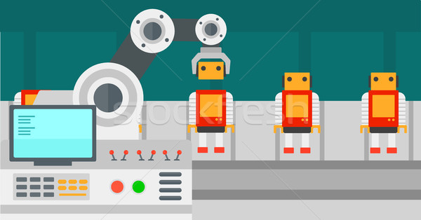 Robotic production line for assembly of toys. Stock photo © RAStudio