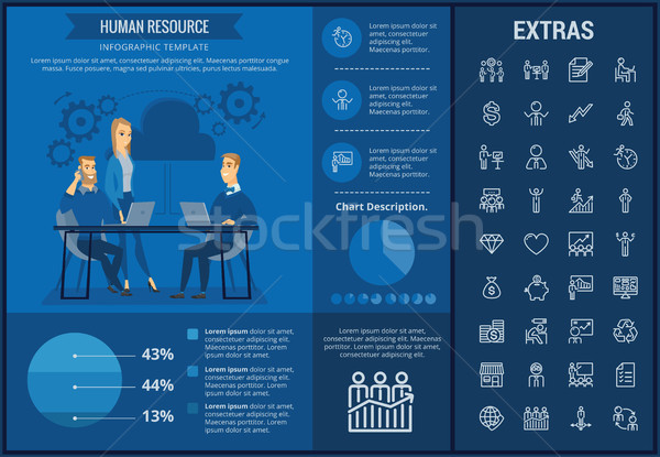 Stock photo: Human resource infographic template and elements.