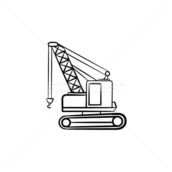 Lifting crane hand drawn sketch icon. Stock photo © RAStudio