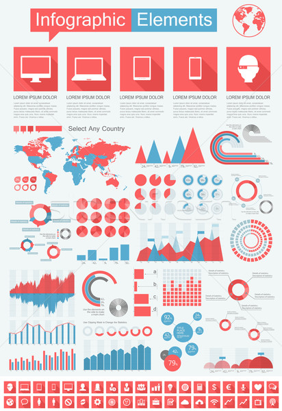 IT Industry Infographic Elements Stock photo © RAStudio