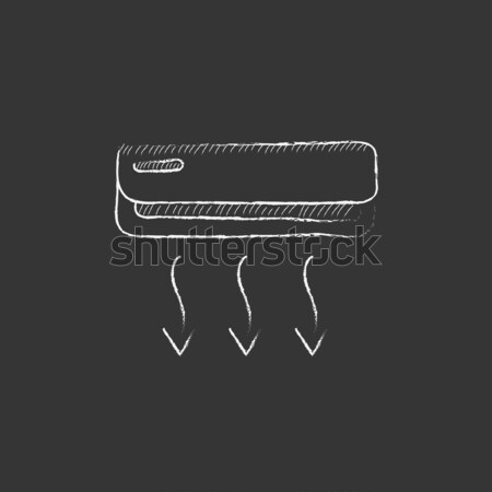 Computer server icon drawn in chalk. Stock photo © RAStudio