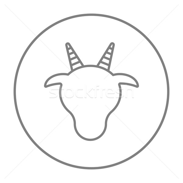 Cow head line icon. Stock photo © RAStudio