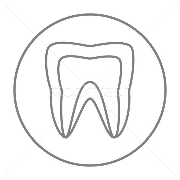 Molar tooth line icon. Stock photo © RAStudio