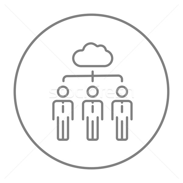 Cloud computing line icon. Stock photo © RAStudio