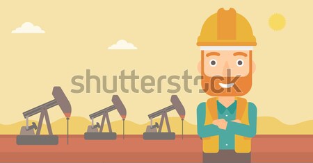 Cnfident oil worker. Stock photo © RAStudio