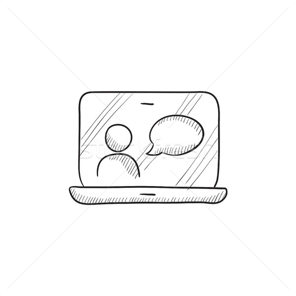 Online education sketch icon. Stock photo © RAStudio