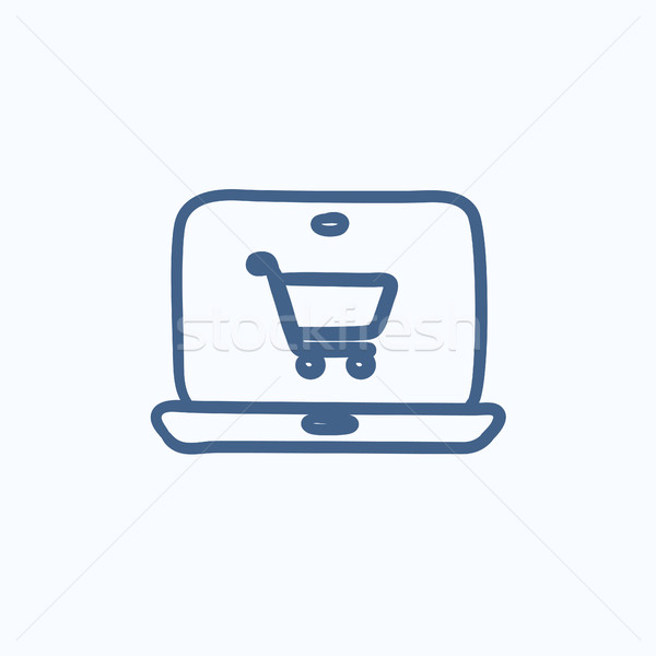 Online shopping sketch icon. Stock photo © RAStudio