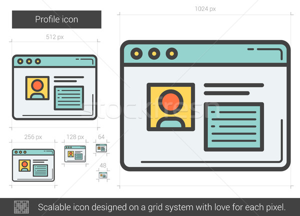 Profile line icon. Stock photo © RAStudio