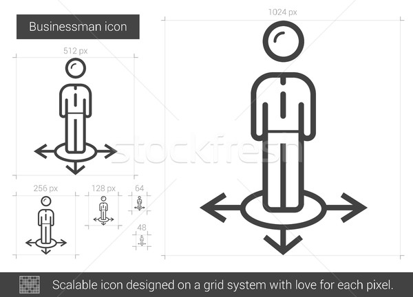 Businessman line icon. Stock photo © RAStudio