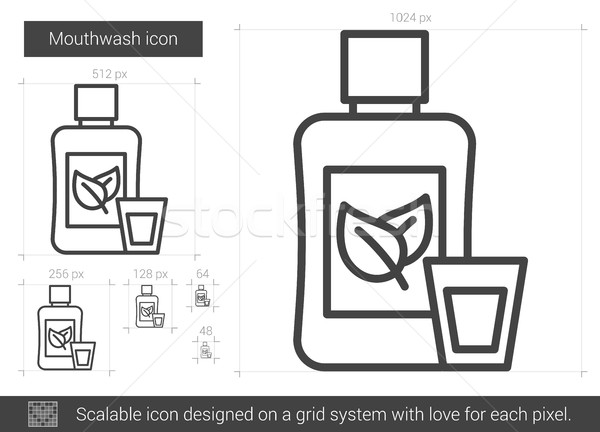 Mouthwash line icon. Stock photo © RAStudio