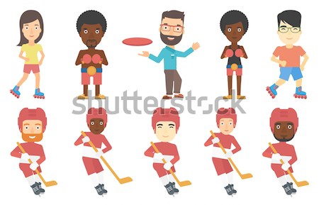 Vector set of sport characters. Stock photo © RAStudio