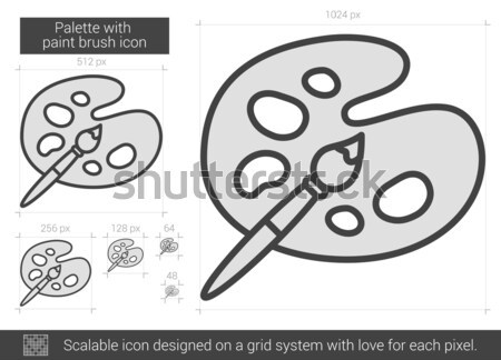 Schenker sperma schets icon vector geïsoleerd Stockfoto © RAStudio