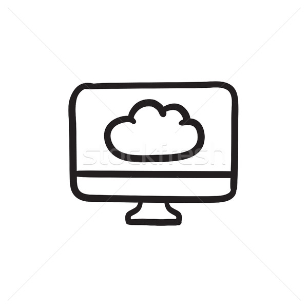 Cloud computing sketch icon. Stock photo © RAStudio