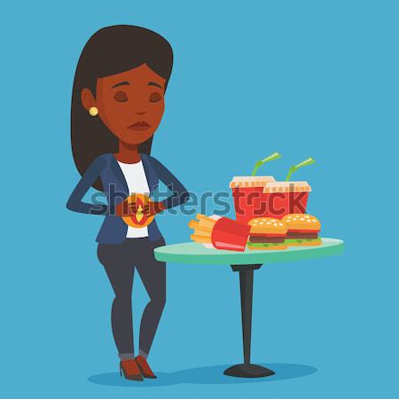 Woman suffering from heartburn vector illustration Stock photo © RAStudio