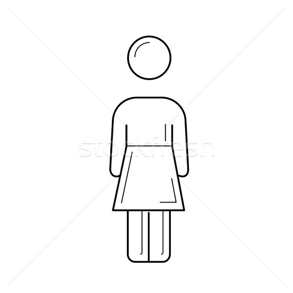 Woman person vector line icon. Stock photo © RAStudio