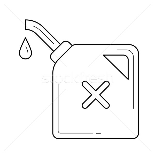 Oil can vector line icon. Stock photo © RAStudio