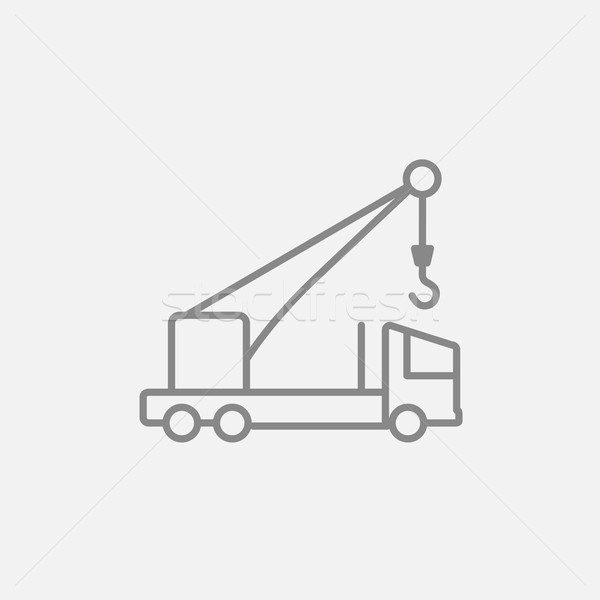 Mobile crane line icon. Stock photo © RAStudio