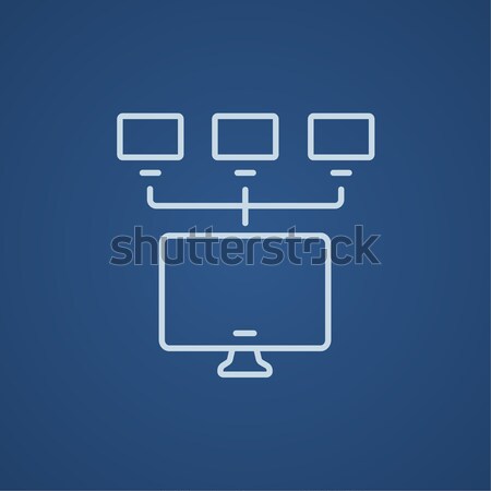 Computer network line icon. Stock photo © RAStudio