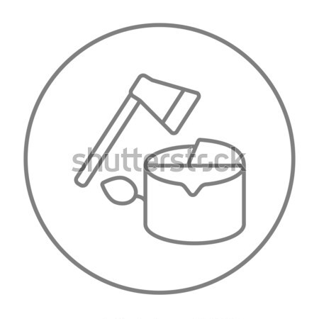 Deforestation line icon. Stock photo © RAStudio