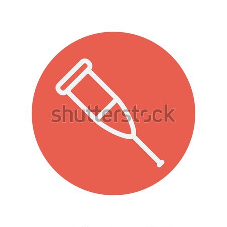 Crutch line icon. Stock photo © RAStudio