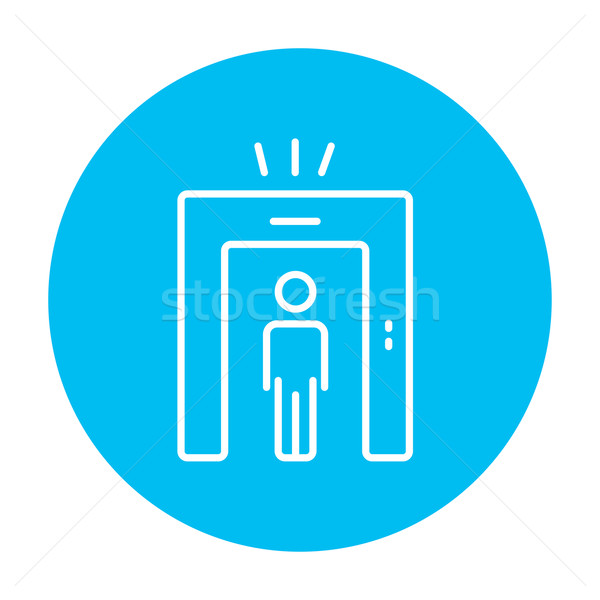 Mann Metall Detektor Tor line Symbol Stock foto © RAStudio