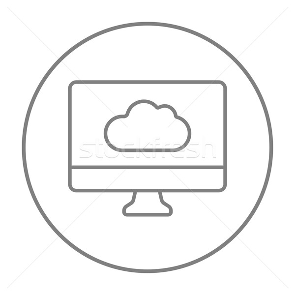 Cloud computing line icon. Stock photo © RAStudio