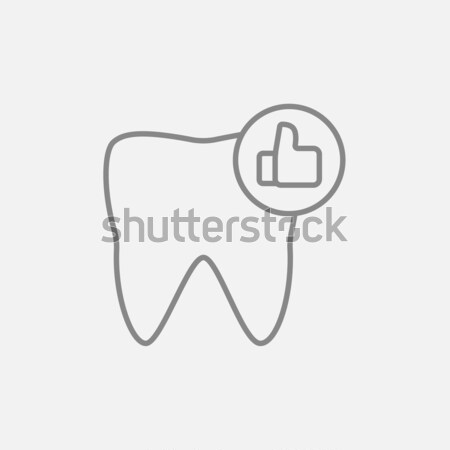 Healthy tooth line icon. Stock photo © RAStudio