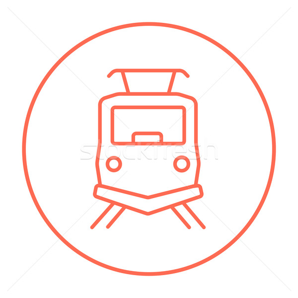 Front view of train line icon. Stock photo © RAStudio