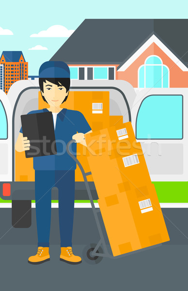 Man delivering boxes. Stock photo © RAStudio