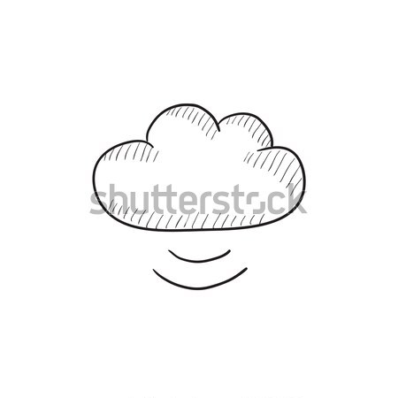Cloud computing sketch icon. Stock photo © RAStudio