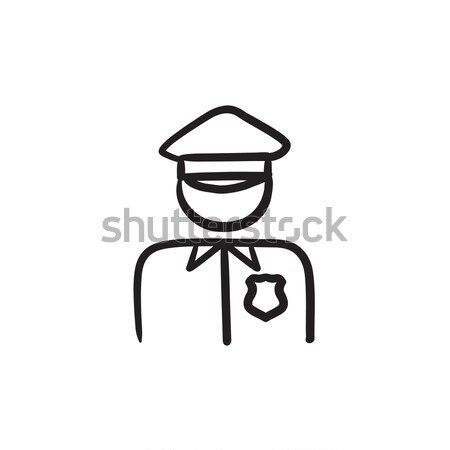 policeman sketch Stock Vector Vector And Low Budget Royalty Free Image  Pic ESY020165007  agefotostock