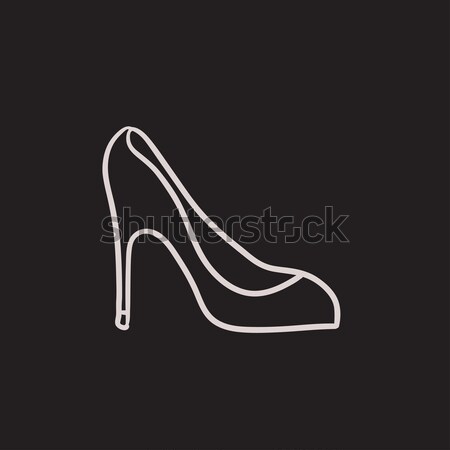 Heel shoe sketch icon. Stock photo © RAStudio