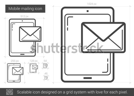 Mobile mailing line icon. Stock photo © RAStudio