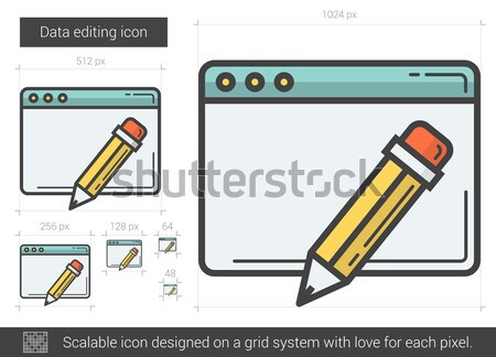 Data editing line icon. Stock photo © RAStudio