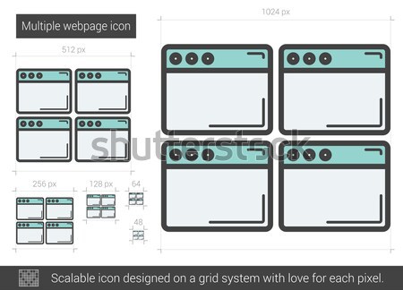 Multiple webpage line icon. Stock photo © RAStudio