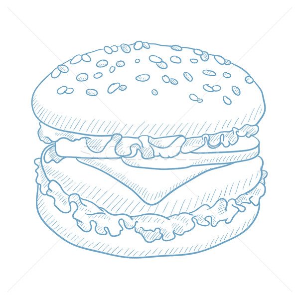 Delicious and appetizing hamburger. Stock photo © RAStudio