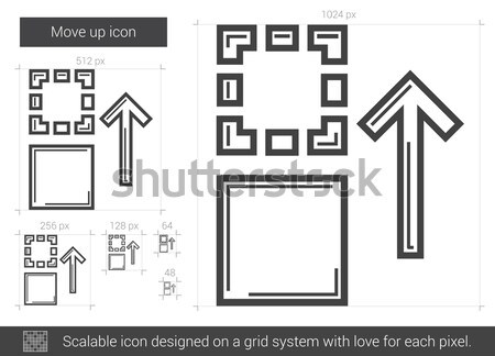 Move up line icon. Stock photo © RAStudio
