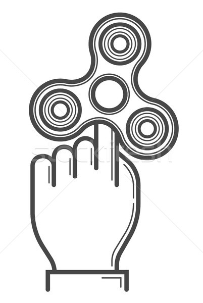 Fidget spinner line vector icon. Stock photo © RAStudio